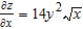 <strong>Find the partial derivative for the function . </strong> A) B) C) D) E) 