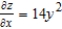 <strong>Find the partial derivative for the function . </strong> A) B) C) D) E) 