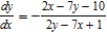 <strong>Differentiate implicitly to find . </strong> A) B) C) D) E) 