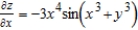 <strong>Find the partial derivative for the function . </strong> A) B) C) D) E) 
