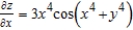 <strong>Find the partial derivative for the function . </strong> A) B) C) D) E) 