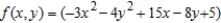 Examine the function   for relative extrema. ​