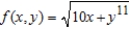 Find the partial derivative   for the function   .