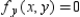 For , find all values of x and y such that and simultaneously. 