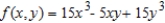 For , find all values of x and y such that and simultaneously. 