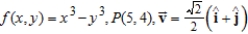 Find the directional derivative of the function at P in the direction of .