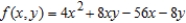 Find the absolute extrema of on the region bounded by the square with vertices and . 