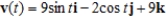 <strong>The position vector describes the path of an object moving in space. Find the velocity of the object.</strong> A) B) C) D) E)