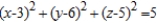 <strong>Find the standard equation of a sphere that has diameter with the end points given below. (4, 8, 3), (2, 4, 7)</strong> A) B) C) D) E)