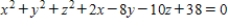 <strong>Complete the square to write the following equation in the standard form for a sphere. </strong> A) B) C) D) E)