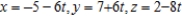 <strong>Find the set of parametric equations of the line through the point that is parallel to the line and . </strong> A) B) C) D) E)