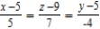 <strong>Find a set of symmetric equations of the line through the points and .</strong> A) B) C) D) E)