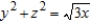 <strong>Given the equation of a surface of revolution , find the equation of its generating curve in the xy-plane rotating about the x-axis.</strong> A) B) C) D) E)