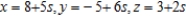 <strong>Find a set of parametric equations of the line through the point parallel to the vector .</strong> A) B) C) D) E)