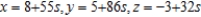 <strong>Find a set of parametric equations of the line through the point parallel to the vector .</strong> A) B) C) D) E)