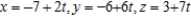 <strong>Find a set of parametric equations of the line through the points and .</strong> A) B) C) D) E)