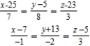 Determine whether the lines given below intersect, and, if so, find the point of intersection.