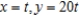 <strong>Find a set of parametric equations for the rectangular equation that satisfies the condition at the point .</strong> A) B) C) D) E)