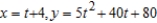 <strong>Find a set of parametric equations for the rectangular equation that satisfies the condition at the point .</strong> A) B) C) D) E)