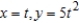 <strong>Find a set of parametric equations for the rectangular equation that satisfies the condition at the point .</strong> A) B) C) D) E)