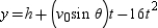 <strong>The parametric equations for the path of a projectile launched at a height h feet above the ground, at an angle with the horizontal and having an initial velocity of feet per second is given by and . The center field fence in a ballpark is 10 feet high and 400 feet from home plate. The ball is hit 2 feet above the ground. It leaves the bat at an angle of degrees with the horizontal at a speed of 95 miles per hour as shown in the figure. Find the minimum angle at which the ball must leave the bat in order for the hit to be a home run using the parametric equations and . Round your answer to one decimal place. </strong> A) B) C) D) E)