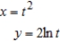 <strong>Sketch the curve represented by the parametric equations, and write the corresponding rectangular equation by eliminating the parameter. </strong> A) B) C) D) E)