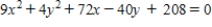 Find the vertices of the ellipse given by   . ​