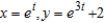 Sketch the curve represented by the parametric equations . 