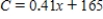 <strong>A company reimburses its sales representatives per day for lodging and meals plus ¢ per mile driven. Write a linear equation giving the daily cost to the company in terms of , the number of miles driven. Round the numerical values in your answer to two decimal places, where applicable. </strong> A) B) C) D) E)