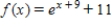 <strong>Write an equation for the function having the given characteristics: The shape of but shifted nine units to the left and eleven units downward. </strong> A) B) C) D) E)