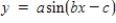 <strong>Find , , and such that the graph of the function matches the graph in the figure. </strong> A) B) C) D) E)
