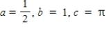<strong>Find , , and such that the graph of the function matches the graph in the figure. </strong> A) B) C) D) E)