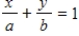 Use the result, the line with intercepts and has the equation , , , to write an equation of the line with and y-intercept: . 