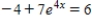 Solve the following equation for x. ​   ​