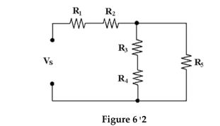 <strong> If all resistors equal 4.7 and VS equals 20 V in Figure 6-2 , what is the value of I<sub>R3</sub> ?</strong> A) 1.06 mA B) 0.53 mA C) 11.99 mA D) 12.5 mA
