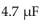 If a capacitor and a resistor are connected in series across 25 V , approximately how much voltage will the resistor drop after charging for just one time constant?