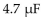 If a   capacitor operates at 10 kHz,   equals ________.