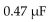 <strong>What is the capacitance that stores of charge and drops 25 V?</strong> A) B) C) D)