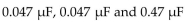 If a capacitor are connected in series across a 25 V source, the total capacitance equals and each capacitor drops