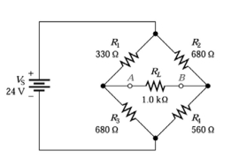 <strong> Refer to Figure 6-4. If R1 is changed to the Thevenin resistance and voltage would be:</strong> A)595 and 3 V. B)1 k and 807 mV. C)595 and 807 mV. D)1 k and 3 V.