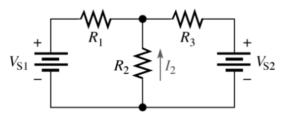 -Refer to Figure 6-5. If all of the resistors of this circuit are and are 10 V but opposing polarities, what would be the current flow through R2?