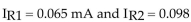 If mA in a two branch parallel circuit, mA.