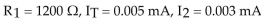 A two-branch parallel circuit contains these values:   . What is the value of V  