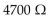 <strong>If a resistor and resistor are connected in parallel, the total resistance is ________.</strong> A) B)2200 Ω C) D)less than 2200 Ω