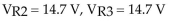 <strong> How much voltage is dropped across R2 and R3 in Figure </strong> A) B) C) D)