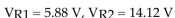 <strong>If and they are wired in series across a 20 V source, what is VR1 and ?</strong> A) B) C) D)