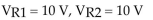 <strong>If and they are wired in series across a 20 V source, what is VR1 and ?</strong> A) B) C) D)