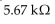 <strong> If V = 85 V and I = 15 mA in Figure 3-1, the resistance equals ________.</strong> A) B) C) D)