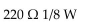 <strong>A resistor has burned open, so you look in your parts box to find a replacement. Which one of the following resistors could you use to repair the circuit?</strong> A) B) C) D)