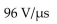 <strong>If an op-ampʹs output increases 8 V every 12 μs in response to a step input voltage, the slew rate equals ________.</strong> A) B) C)0.75 V/μs D)1.5 V/μs